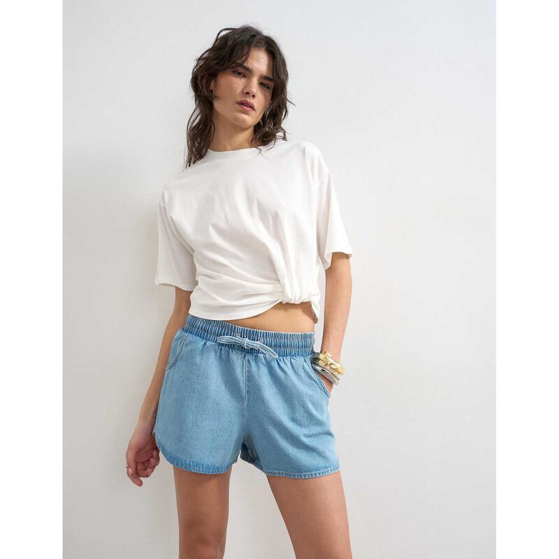 TOPSHOP Josa Denim Short Dnm image number 3